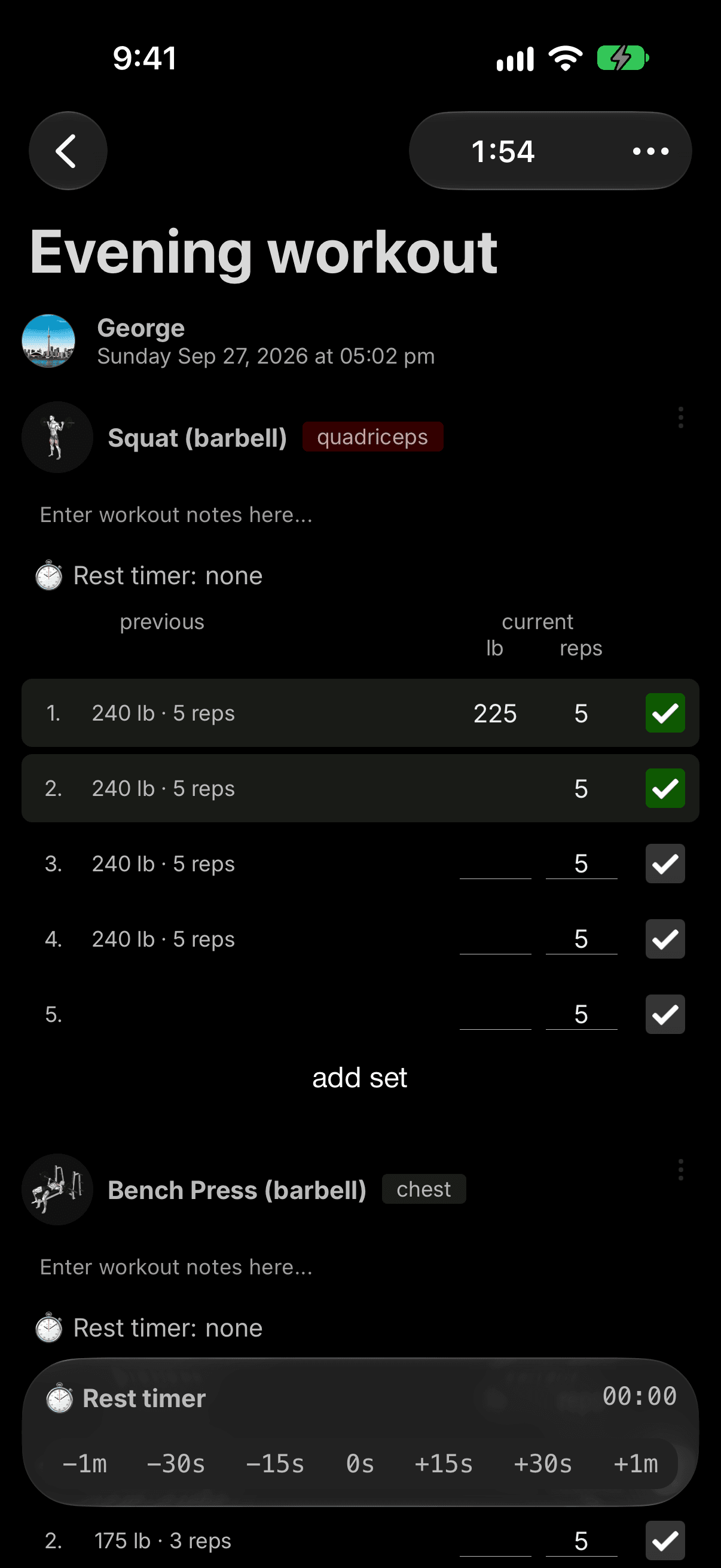 Log a workout
